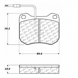 Stop Tech/ Power Slot Brake Pad - 105.04550