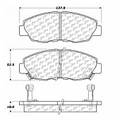 Stop Tech/ Power Slot Brake Pad - 105.04650
