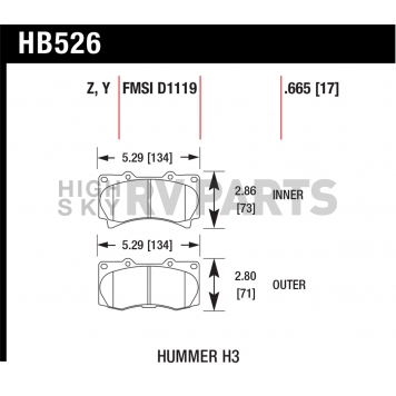 Hawk Performance Brake Pad - HB526Z.665-1