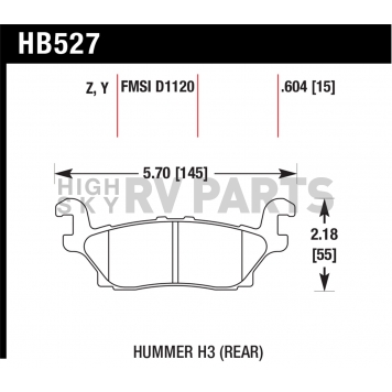 Hawk Performance Brake Pad - HB527Y.604-1