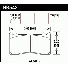 Hawk Performance Brake Pad - HB542W.600