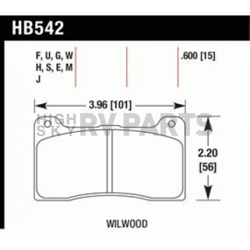 Hawk Performance Brake Pad - HB542W.600