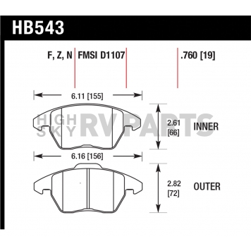 Hawk Performance Brake Pad - HB543N.760-1