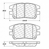 Stop Tech/ Power Slot Brake Pad - 100.08860