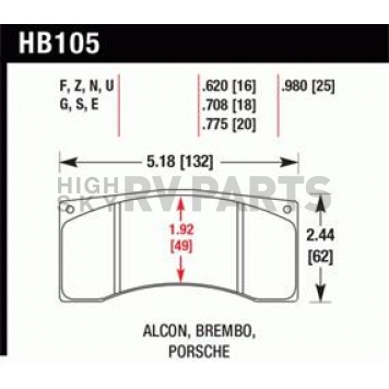 Hawk Performance Brake Pad - HB105F.620
