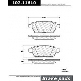 Stop Tech/ Power Slot Brake Pad - 102.11610