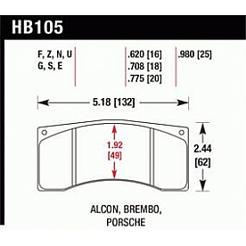 Hawk Performance Brake Pad - HB105N.620