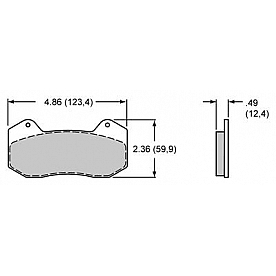 Wilwood Brakes Brake Pad - 15E-12605K