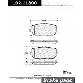 Stop Tech/ Power Slot Brake Pad - 102.11800