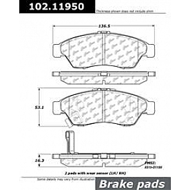 Stop Tech/ Power Slot Brake Pad - 102.11950