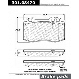 Stop Tech/ Power Slot Brake Pad - 301.08470