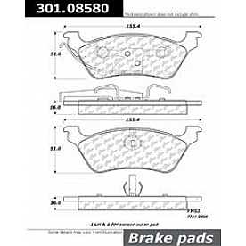 Stop Tech/ Power Slot Brake Pad - 301.08580