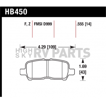 Hawk Performance Brake Pad - HB450F.555-1