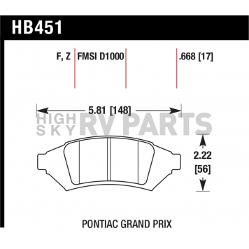 Hawk Performance Brake Pad - HB451F.668-1