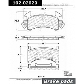 Stop Tech/ Power Slot Brake Pad - 102.02020