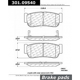 Stop Tech/ Power Slot Brake Pad - 301.09540
