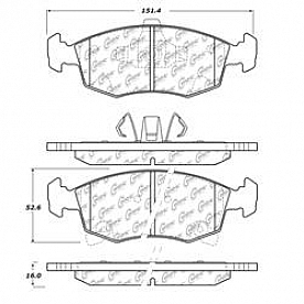 Stop Tech/ Power Slot Brake Pad - 105.15680