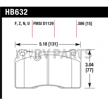 Hawk Performance Brake Pad - HB632F.586-1