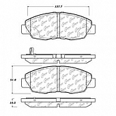 Stop Tech/ Power Slot Brake Pad - 105.15780