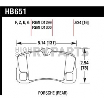 Hawk Performance Brake Pad - HB651F.624