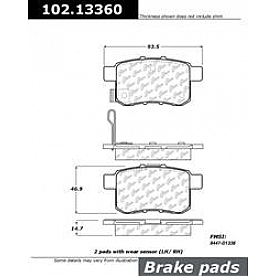 Stop Tech/ Power Slot Brake Pad - 102.13360