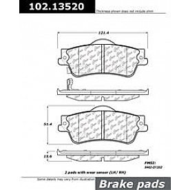 Stop Tech/ Power Slot Brake Pad - 102.13520