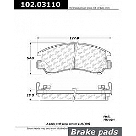 Stop Tech/ Power Slot Brake Pad - 102.03110