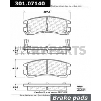 Stop Tech/ Power Slot Brake Pad - 301.07140