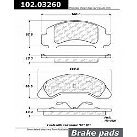 Stop Tech/ Power Slot Brake Pad - 102.03260