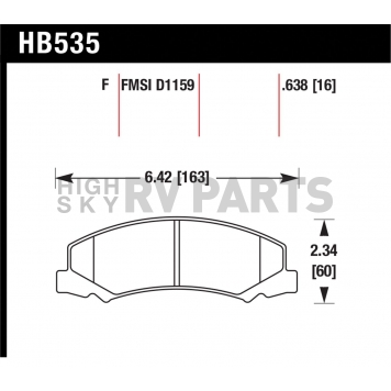 Hawk Performance Brake Pad - HB535F.638-1