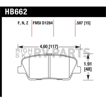 Hawk Performance Brake Pad - HB662F.587-1