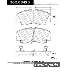 Stop Tech/ Power Slot Brake Pad - 102.03490