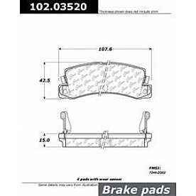 Stop Tech/ Power Slot Brake Pad - 102.03520
