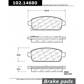Stop Tech/ Power Slot Brake Pad - 102.14680