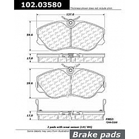 Stop Tech/ Power Slot Brake Pad - 102.03580