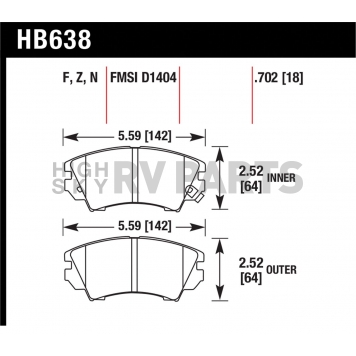 Hawk Performance Brake Pad - HB638F.702-1