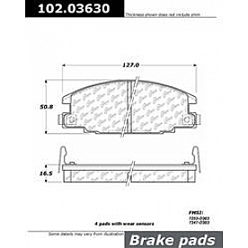 Stop Tech/ Power Slot Brake Pad - 102.03630