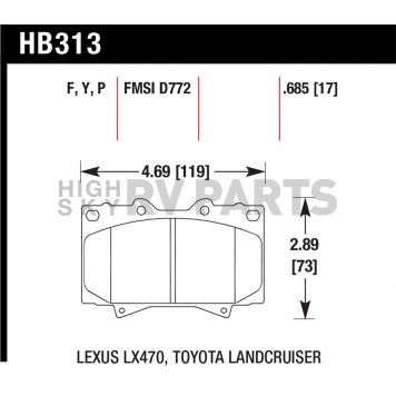 Hawk Performance Brake Pad - HB313Y.685-1