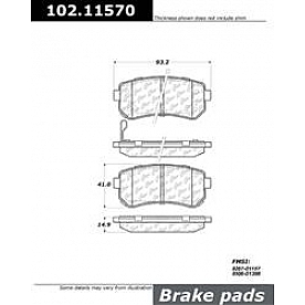 Stop Tech/ Power Slot Brake Pad - 102.11570