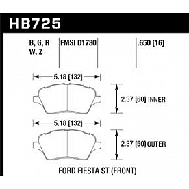 Hawk Performance Brake Pad - HB725W.650