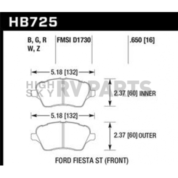 Hawk Performance Brake Pad - HB725W.650
