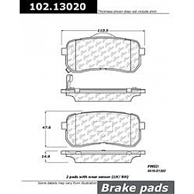 Stop Tech/ Power Slot Brake Pad - 102.13020