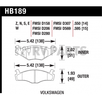 Hawk Performance Brake Pad - HB189E.595-1