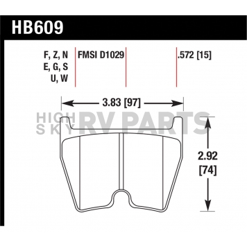 Hawk Performance Brake Pad - HB609F.572-1