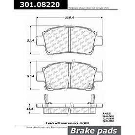 Stop Tech/ Power Slot Brake Pad - 301.08220