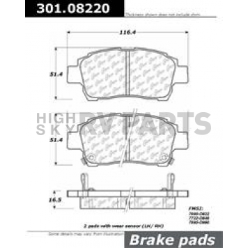 Stop Tech/ Power Slot Brake Pad - 301.08220