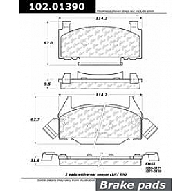 Stop Tech/ Power Slot Brake Pad - 102.01390
