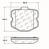 Stop Tech/ Power Slot Brake Pad - 104.11850