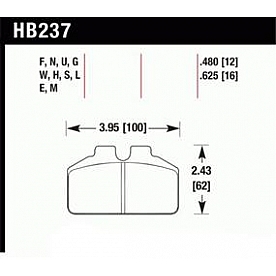 Hawk Performance Brake Pad - HB237W.625