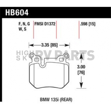 Hawk Performance Brake Pad - HB604S.598